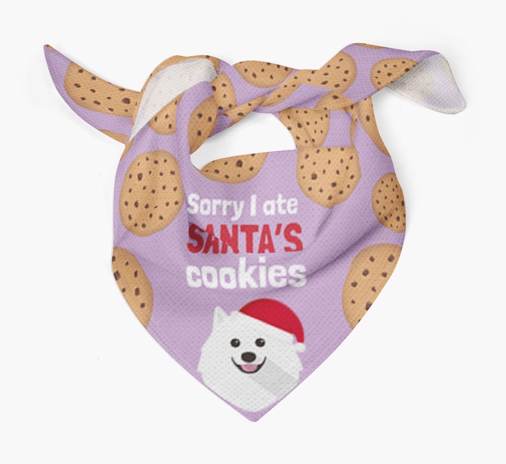 I Ate Santa's Cookies : Personalised {breedFullName} Christmas Bandana