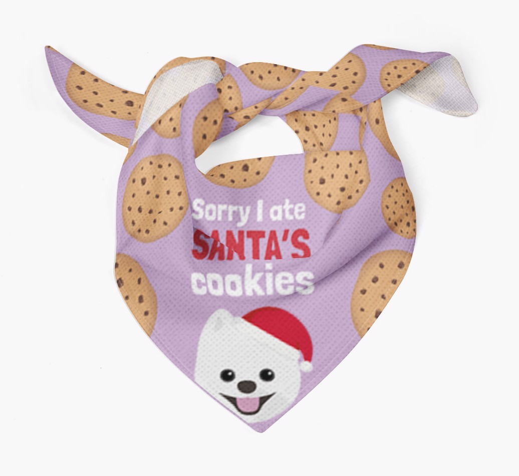 I Ate Santa's Cookies : Personalized {breedFullName} Christmas Bandana