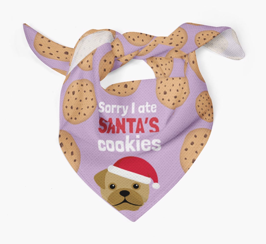 I Ate Santa's Cookies : Personalized {breedFullName} Christmas Bandana