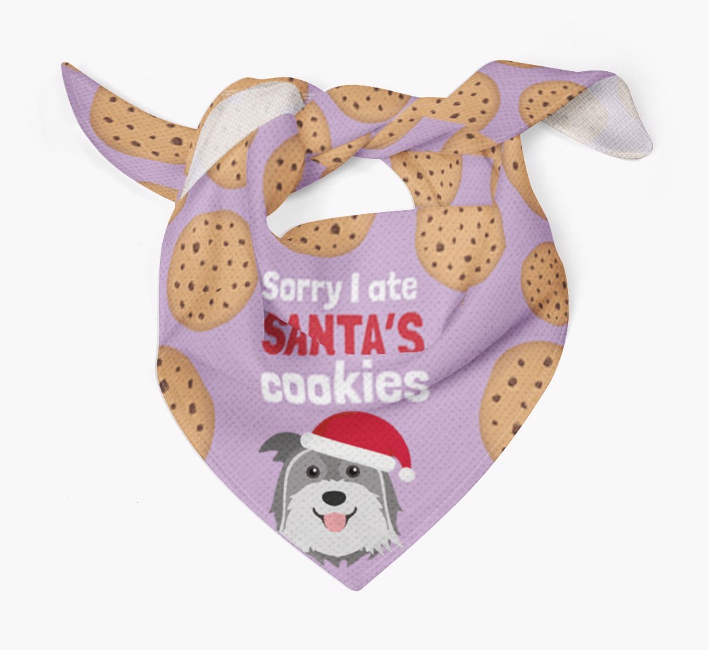 I Ate Santa's Cookies : Personalised {breedFullName} Christmas Bandana