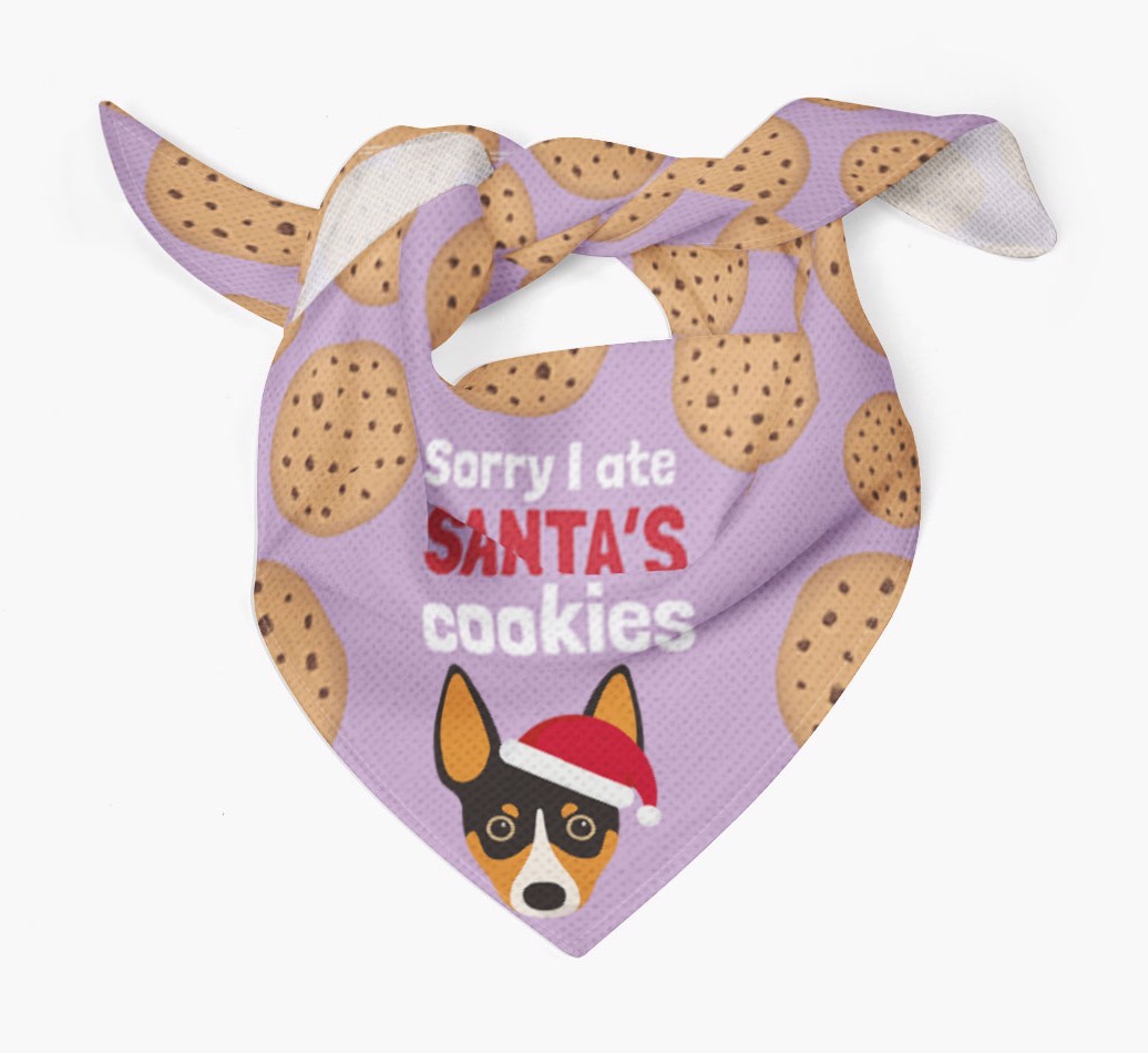 I Ate Santa's Cookies : Personalized {breedFullName} Christmas Bandana