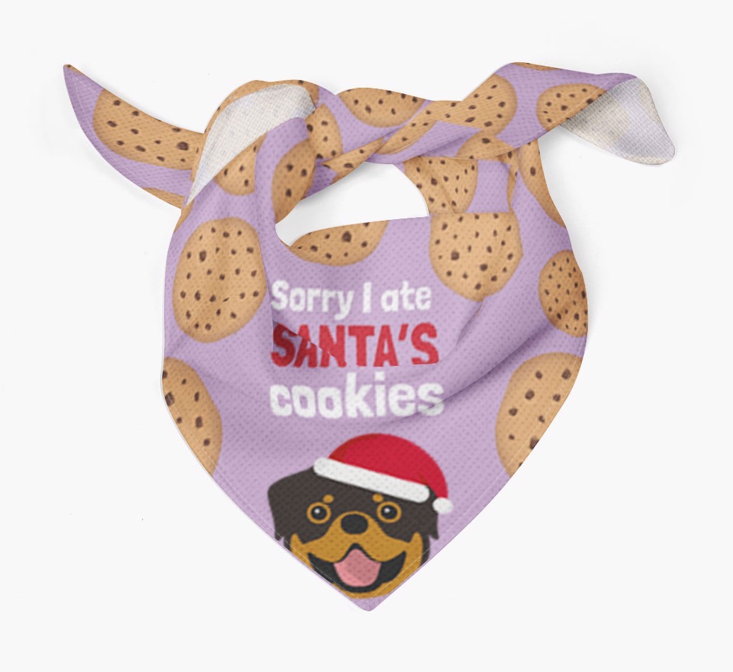 I Ate Santa's Cookies : Personalized {breedFullName} Christmas Bandana