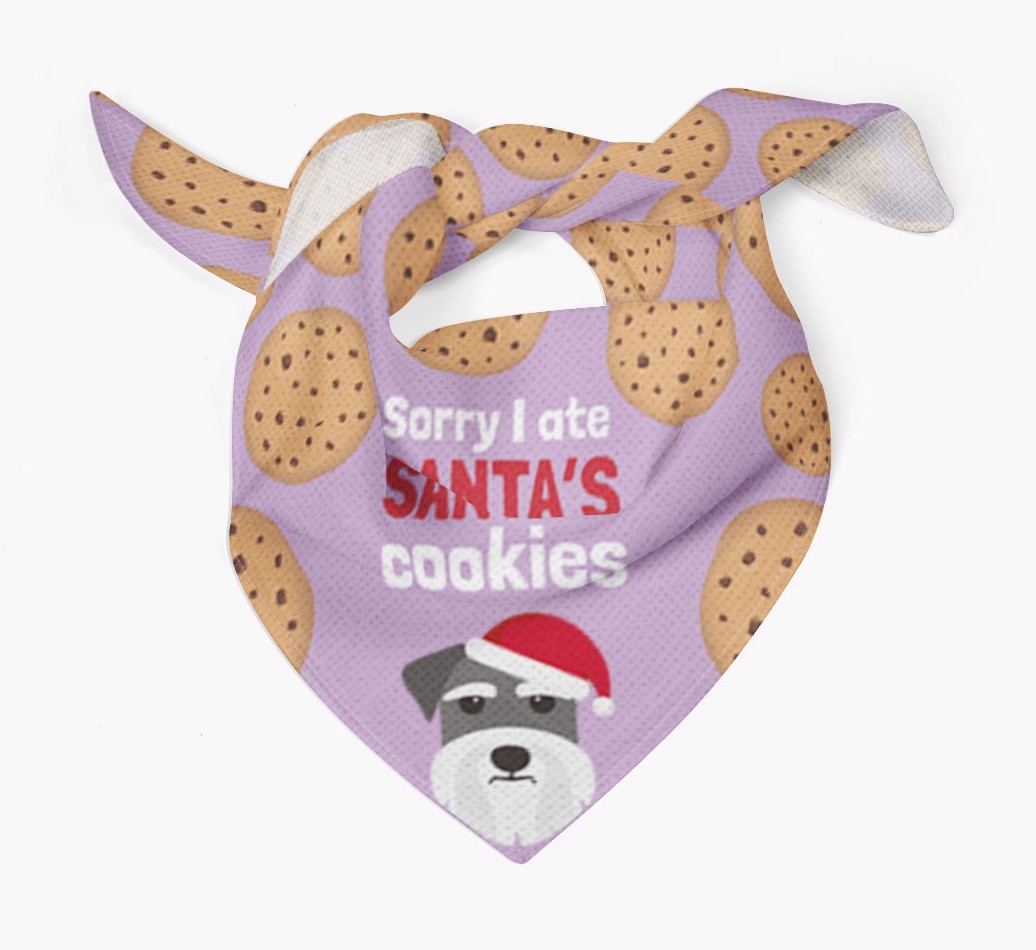I Ate Santa's Cookies : Personalized {breedFullName} Christmas Bandana
