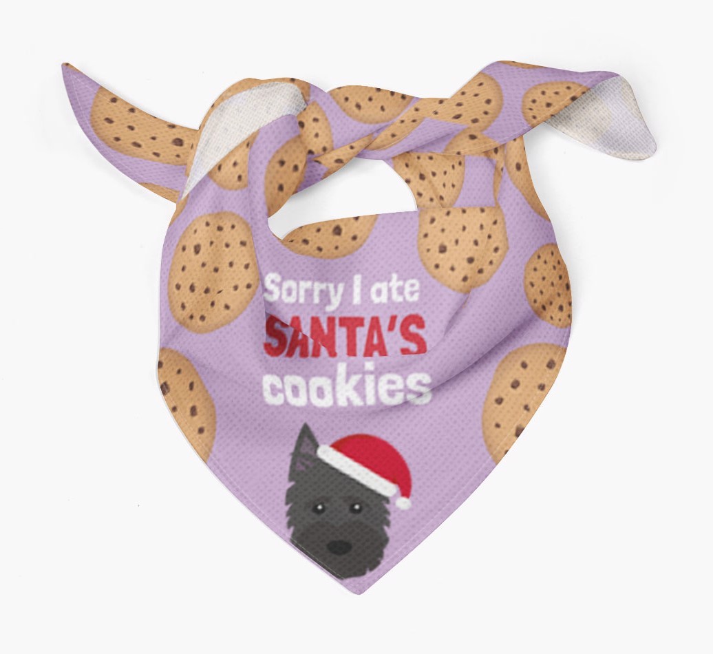 I Ate Santa's Cookies : Personalised {breedFullName} Christmas Bandana