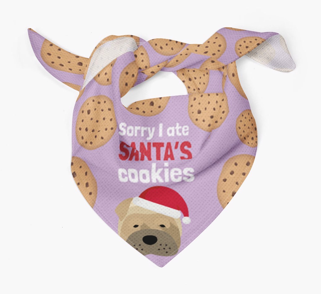 I Ate Santa's Cookies : Personalised {breedFullName} Christmas Bandana