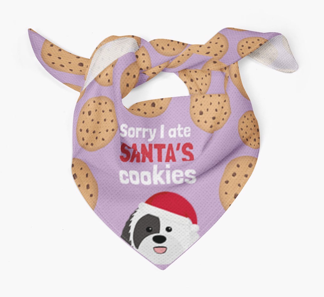 I Ate Santa's Cookies : Personalized {breedFullName} Christmas Bandana