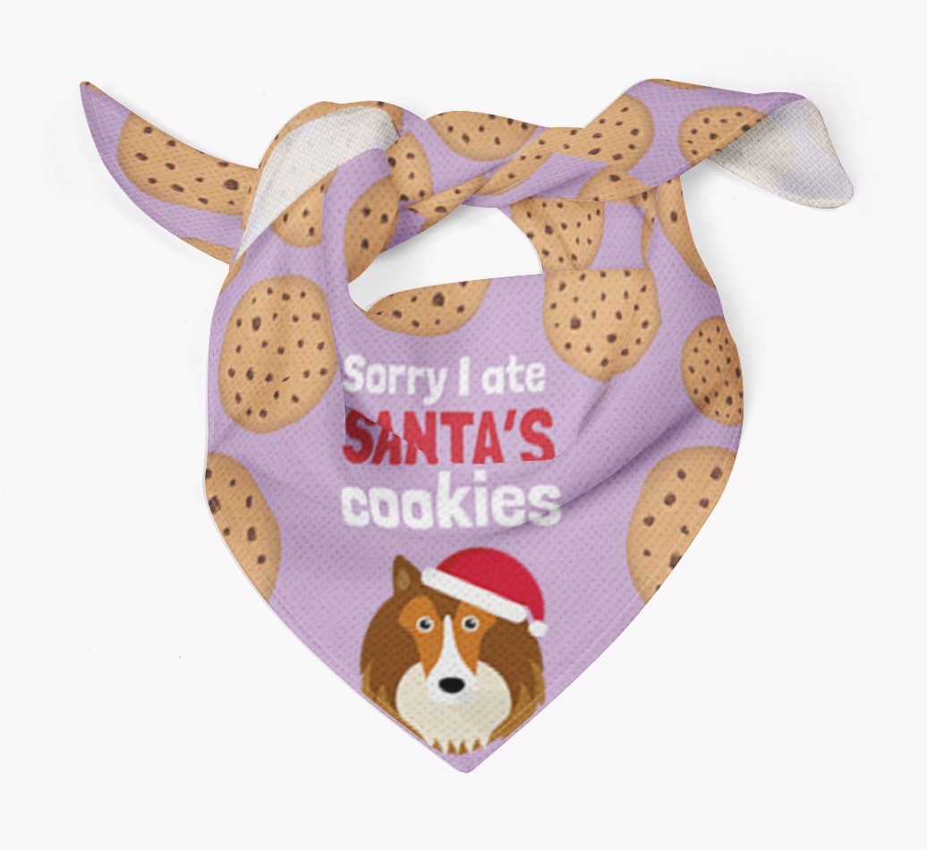 I Ate Santa's Cookies : Personalized {breedFullName} Christmas Bandana