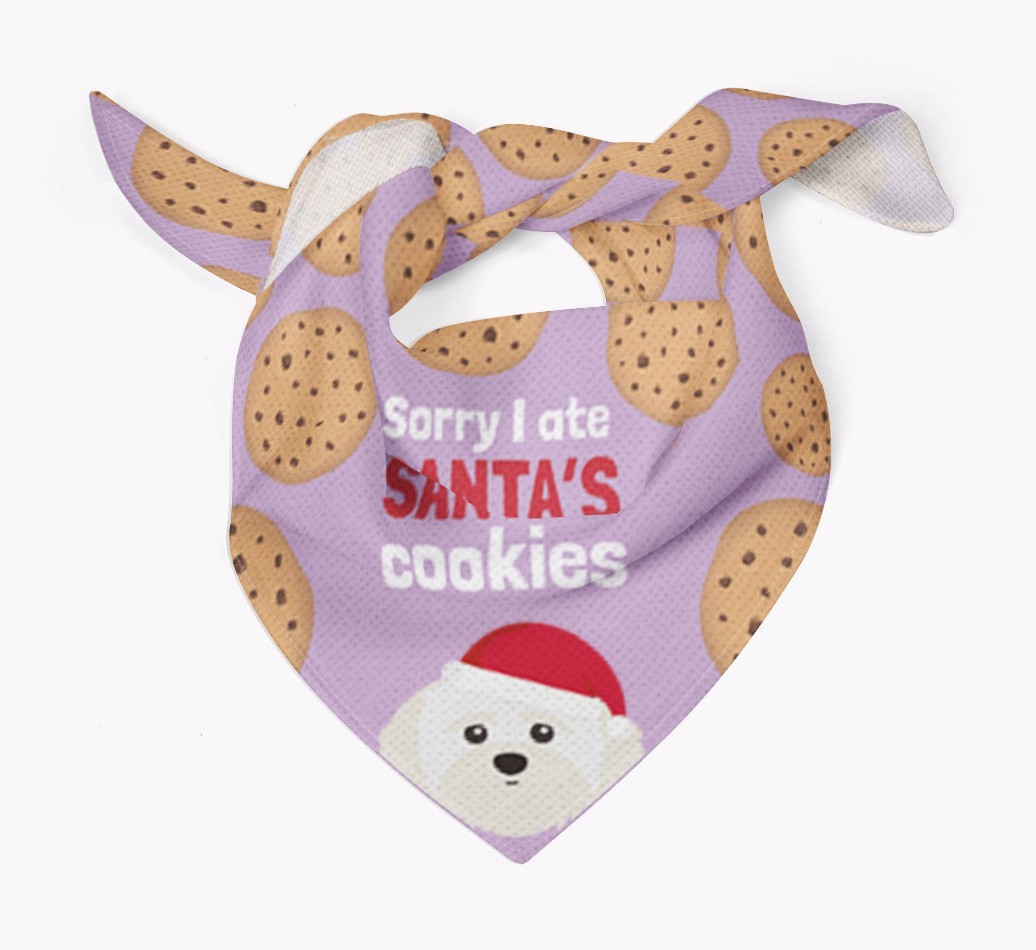 I Ate Santa's Cookies : Personalized {breedFullName} Christmas Bandana