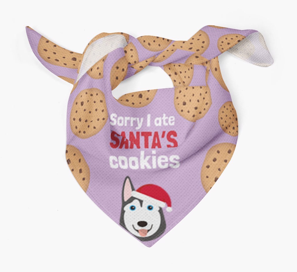 I Ate Santa's Cookies : Personalized {breedFullName} Christmas Bandana