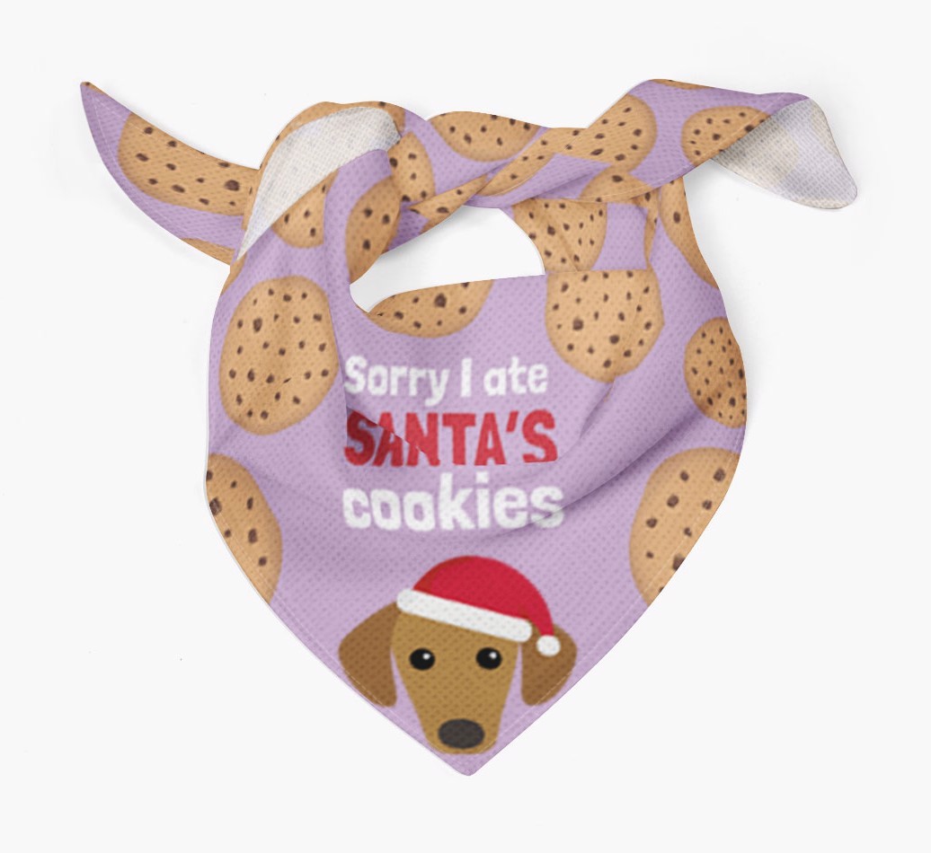 I Ate Santa's Cookies : Personalized {breedFullName} Christmas Bandana