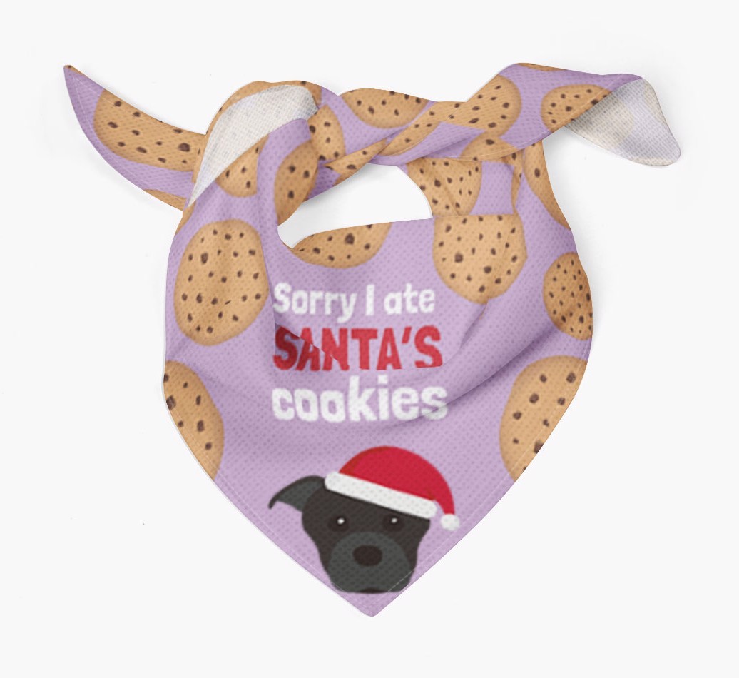 I Ate Santa's Cookies : Personalized {breedFullName} Christmas Bandana