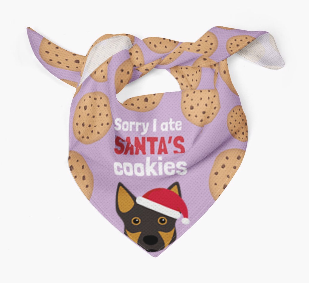 I Ate Santa's Cookies : Personalized {breedFullName} Christmas Bandana
