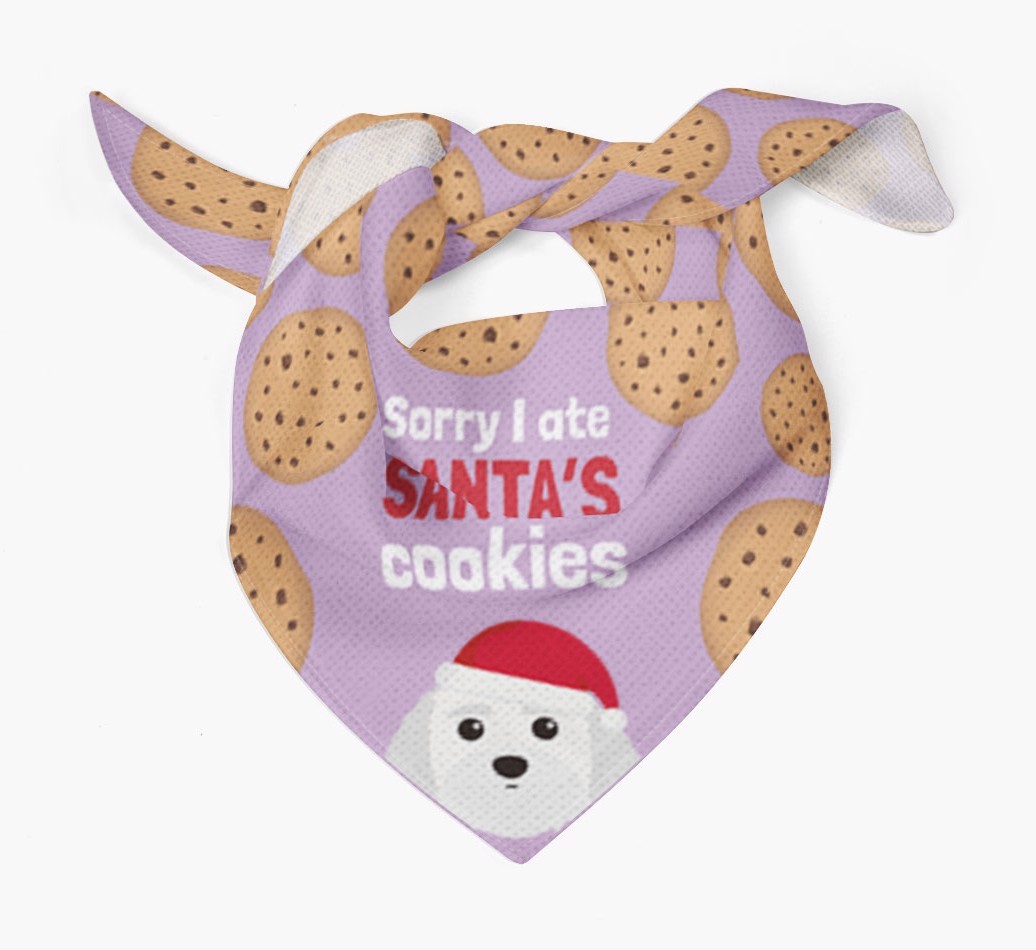 I Ate Santa's Cookies : Personalised {breedFullName} Christmas Bandana