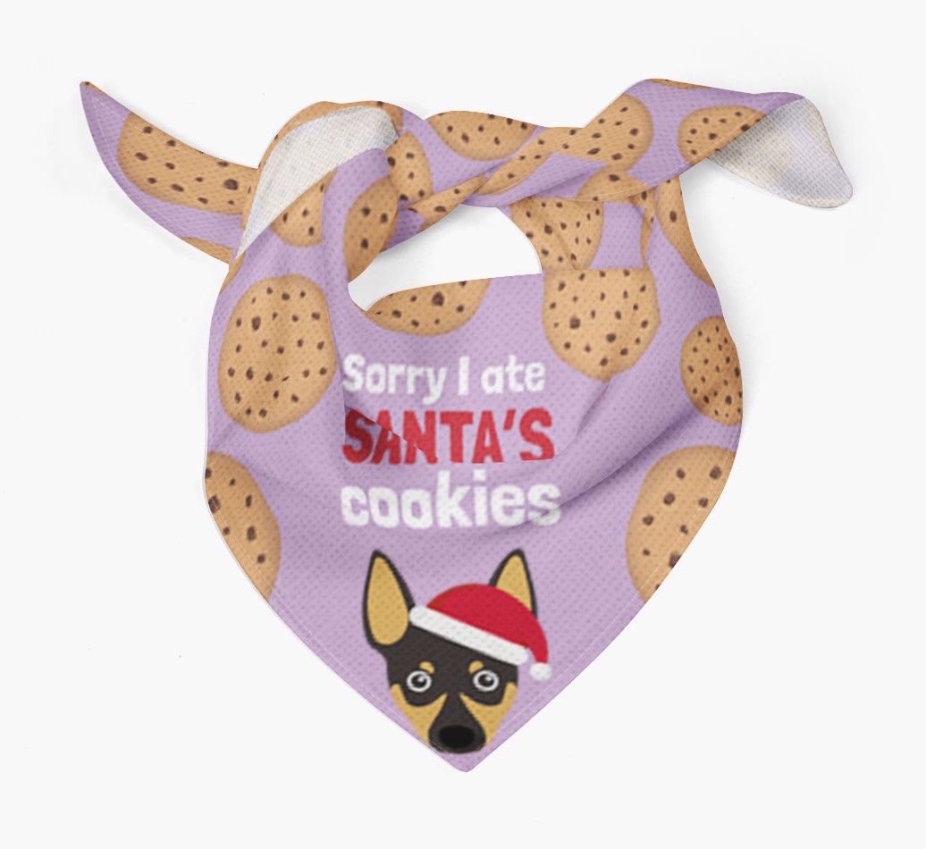 I Ate Santa's Cookies : Personalised {breedFullName} Christmas Bandana