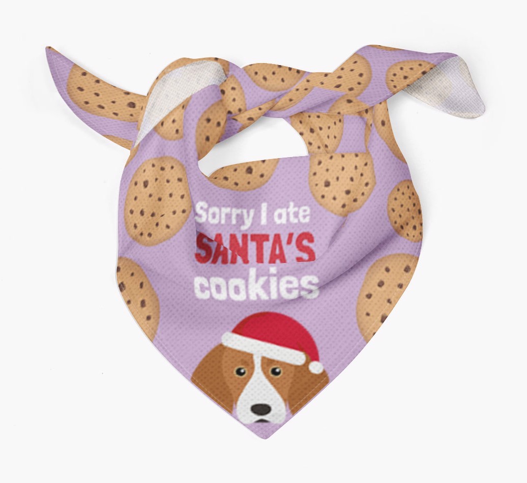 I Ate Santa's Cookies : Personalized {breedFullName} Christmas Bandana