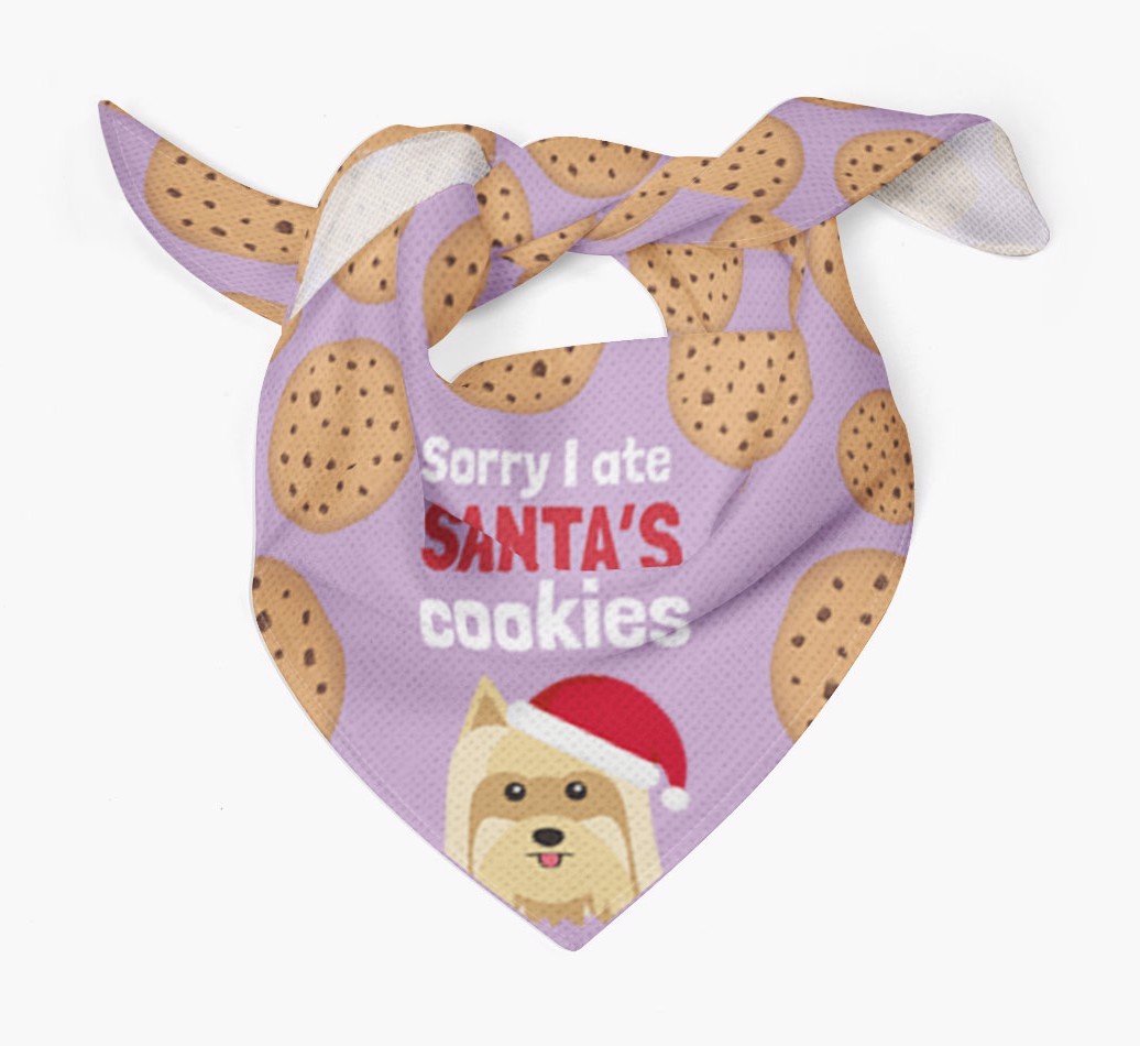 I Ate Santa's Cookies : Personalized {breedFullName} Christmas Bandana