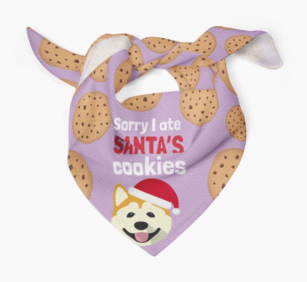 I Ate Santa's Cookies : Personalized {breedFullName} Christmas Bandana
