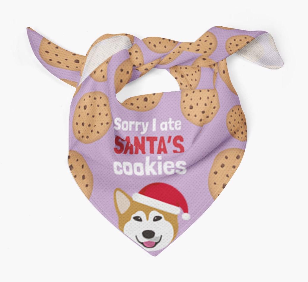 I Ate Santa's Cookies : Personalized {breedFullName} Christmas Bandana