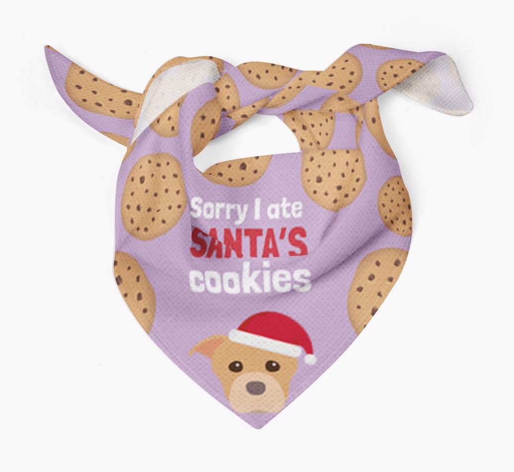 I Ate Santa's Cookies : Personalized {breedFullName} Christmas Bandana