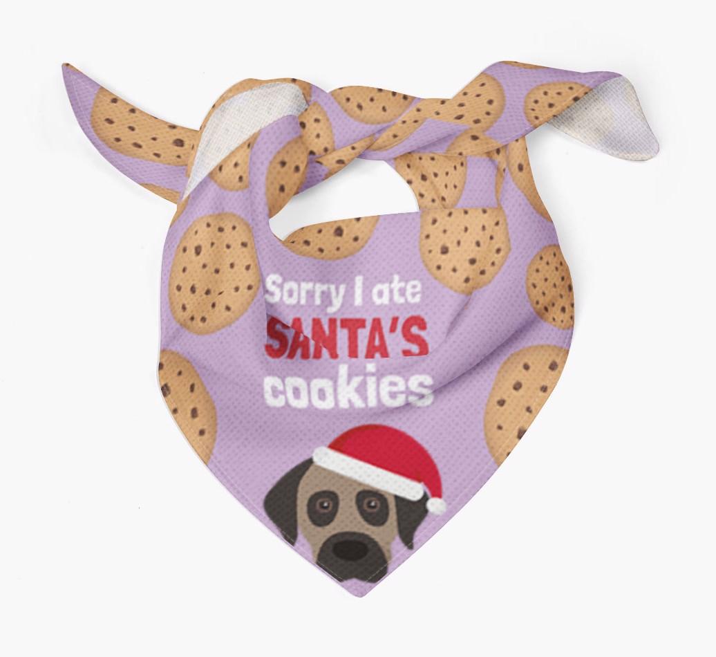 I Ate Santa's Cookies : Personalized {breedFullName} Christmas Bandana