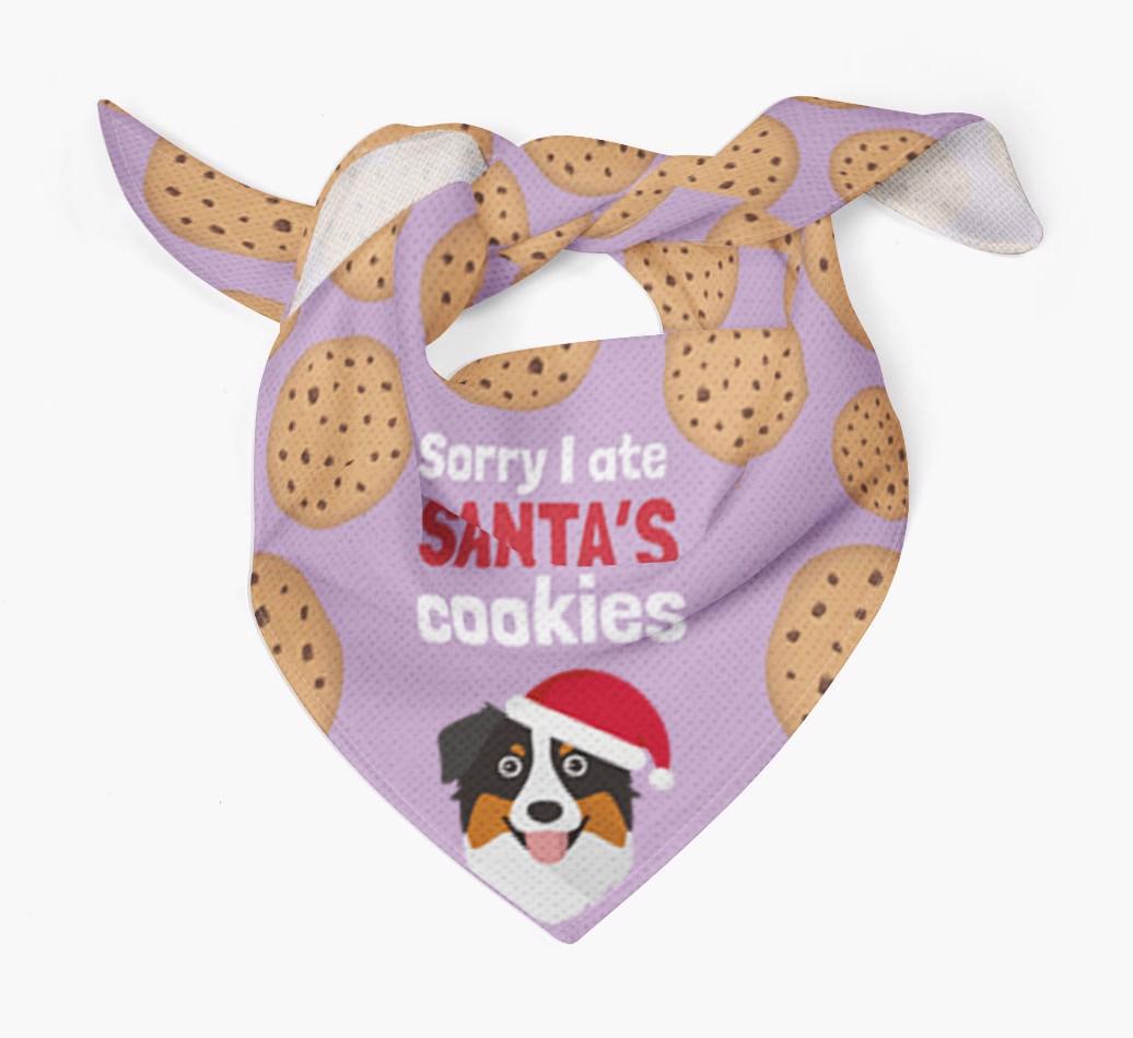 I Ate Santa's Cookies : Personalized {breedFullName} Christmas Bandana