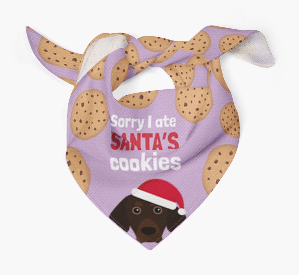 I Ate Santa's Cookies : Personalized {breedFullName} Christmas Bandana