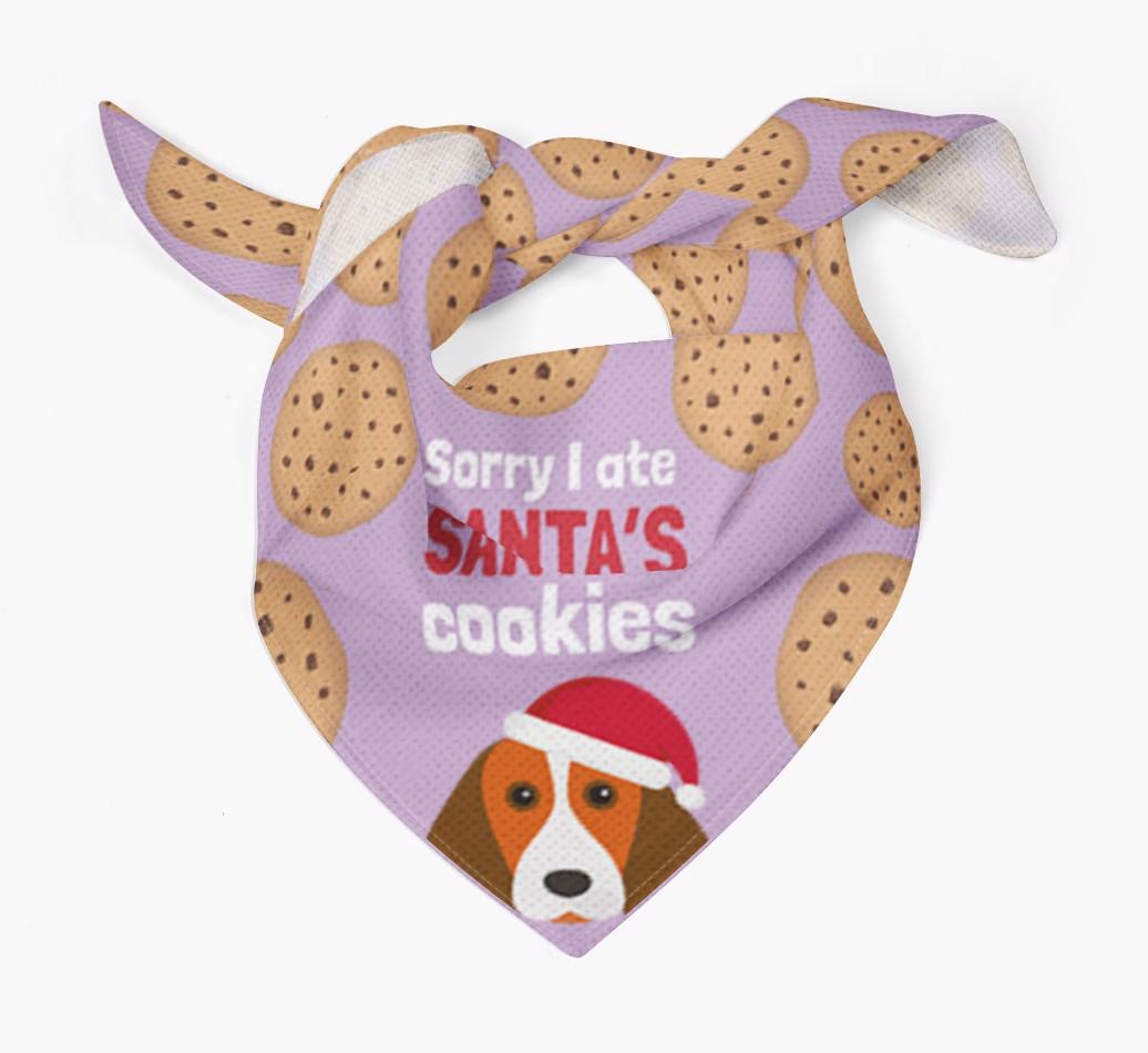I Ate Santa's Cookies : Personalized {breedFullName} Christmas Bandana