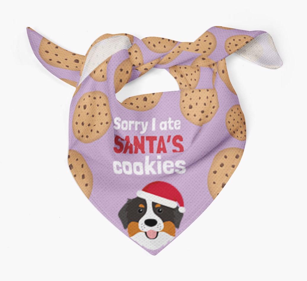 I Ate Santa's Cookies : Personalized {breedFullName} Christmas Bandana