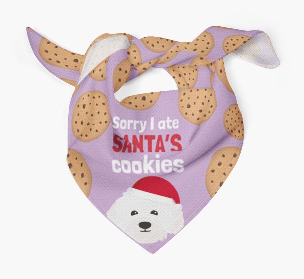 I Ate Santa's Cookies : Personalized {breedFullName} Christmas Bandana