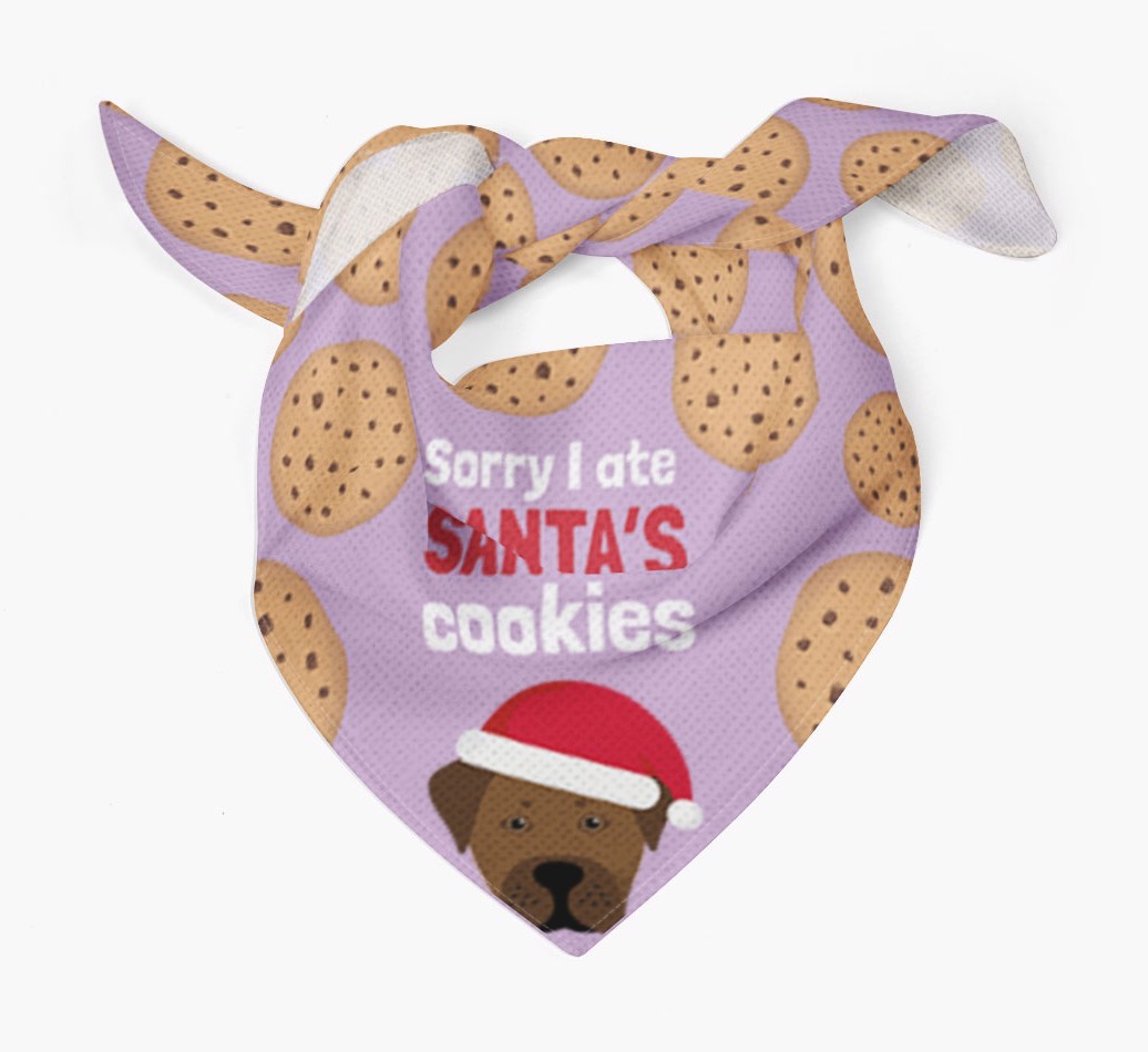 I Ate Santa's Cookies : Personalized {breedFullName} Christmas Bandana