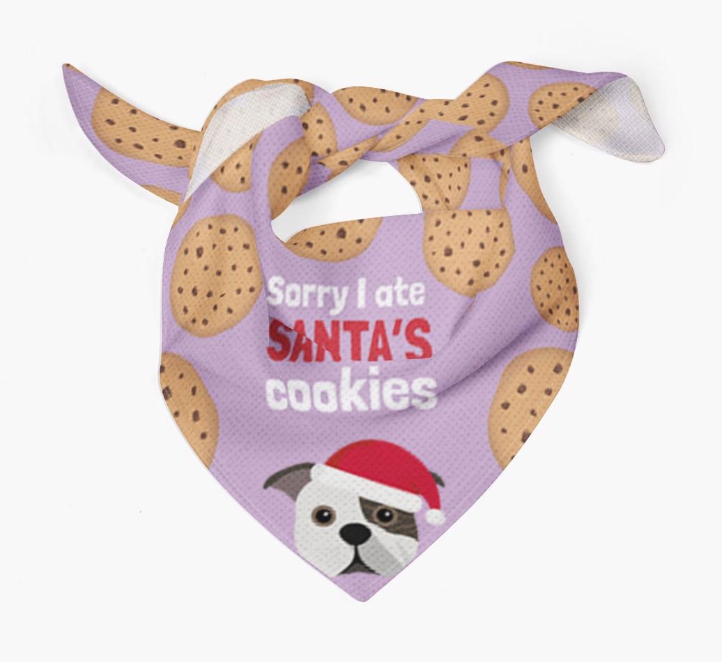 I Ate Santa's Cookies : Personalized {breedFullName} Christmas Bandana