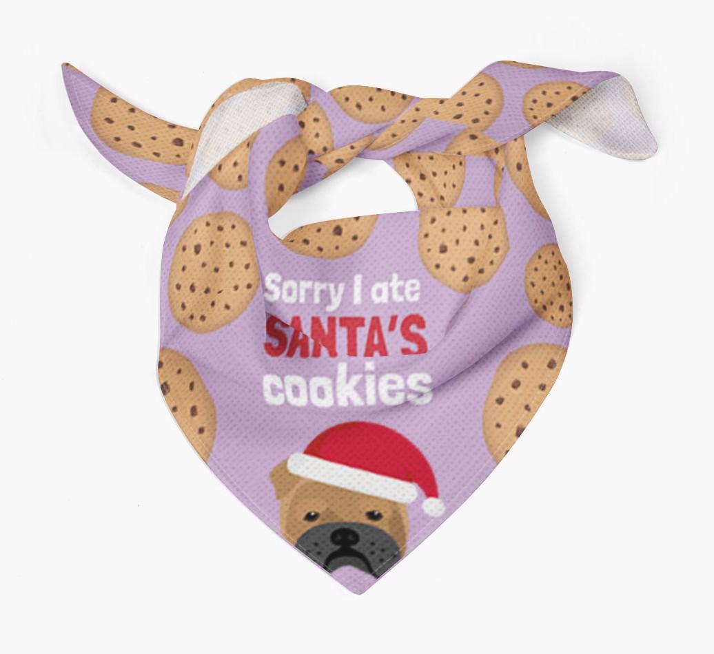 I Ate Santa's Cookies : Personalized {breedFullName} Christmas Bandana