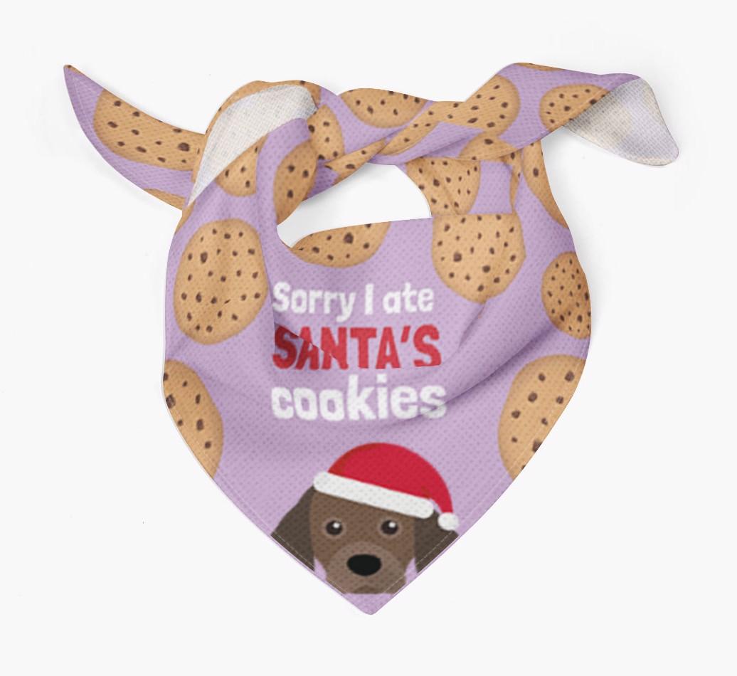 I Ate Santa's Cookies : Personalized {breedFullName} Christmas Bandana