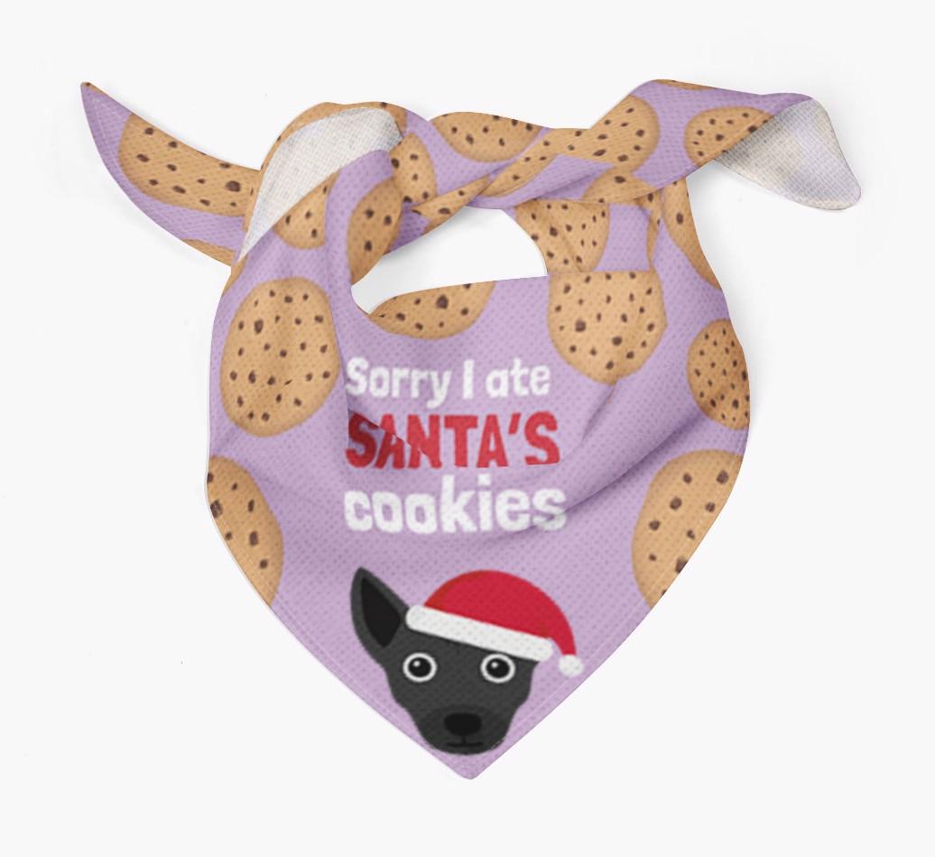 I Ate Santa's Cookies : Personalized {breedFullName} Christmas Bandana