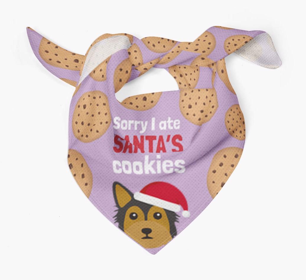 I Ate Santa's Cookies : Personalized {breedFullName} Christmas Bandana