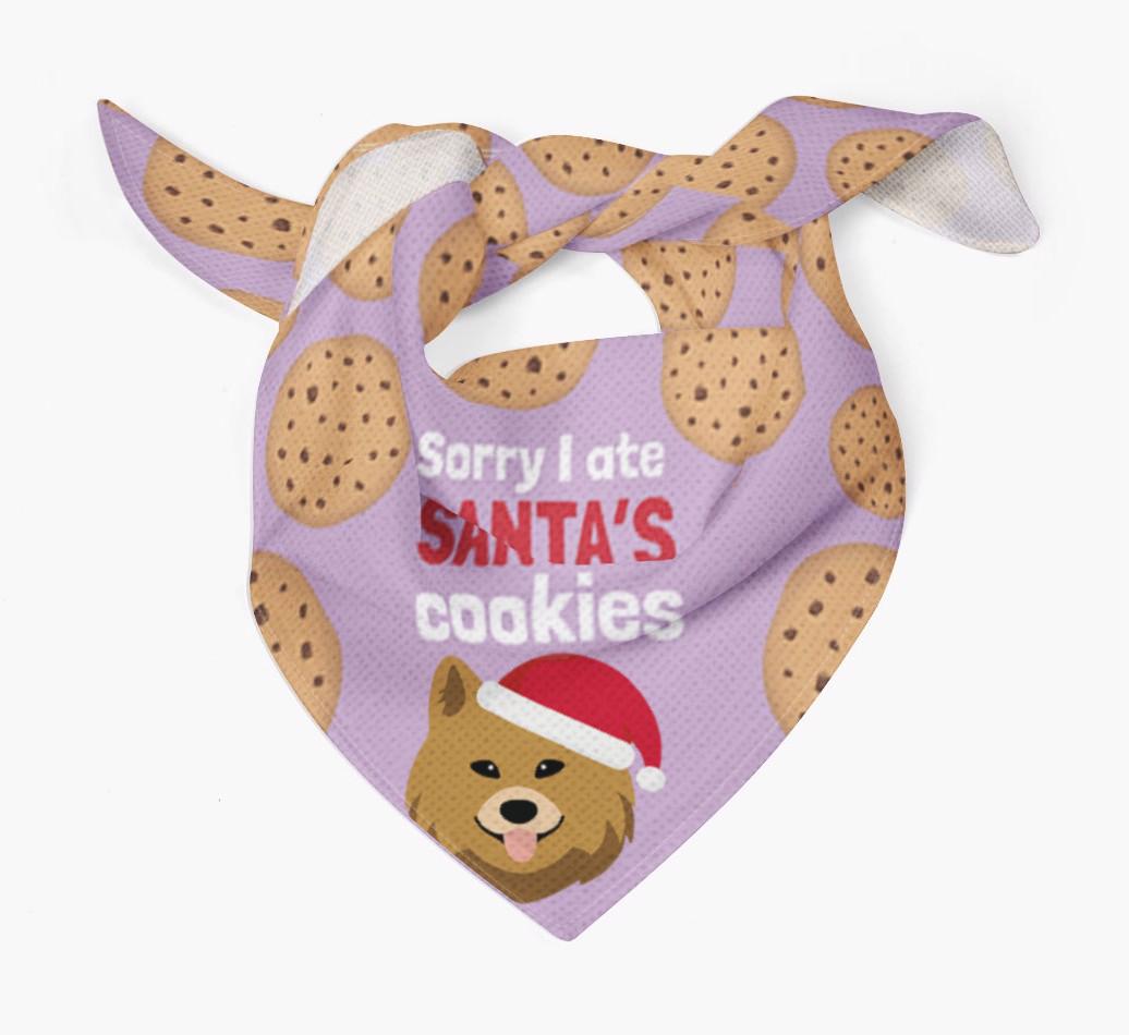 I Ate Santa's Cookies : Personalized {breedFullName} Christmas Bandana