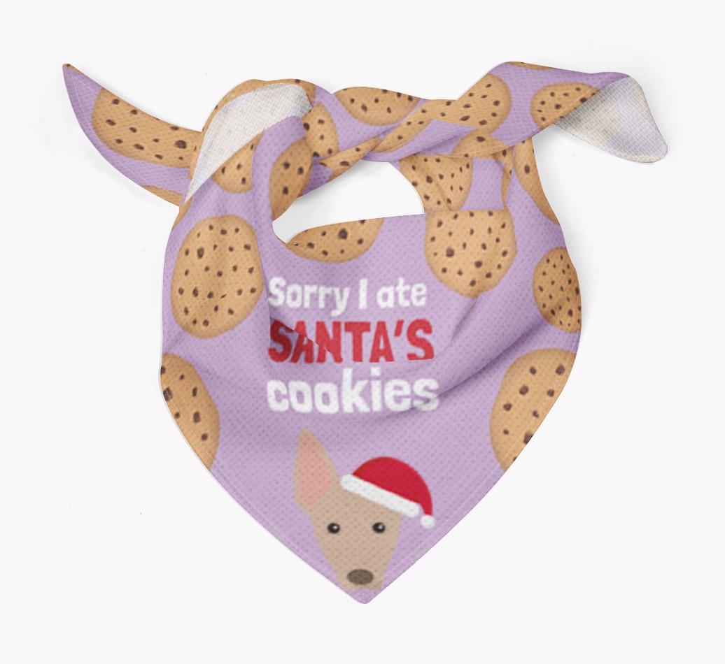 I Ate Santa's Cookies : Personalized {breedFullName} Christmas Bandana