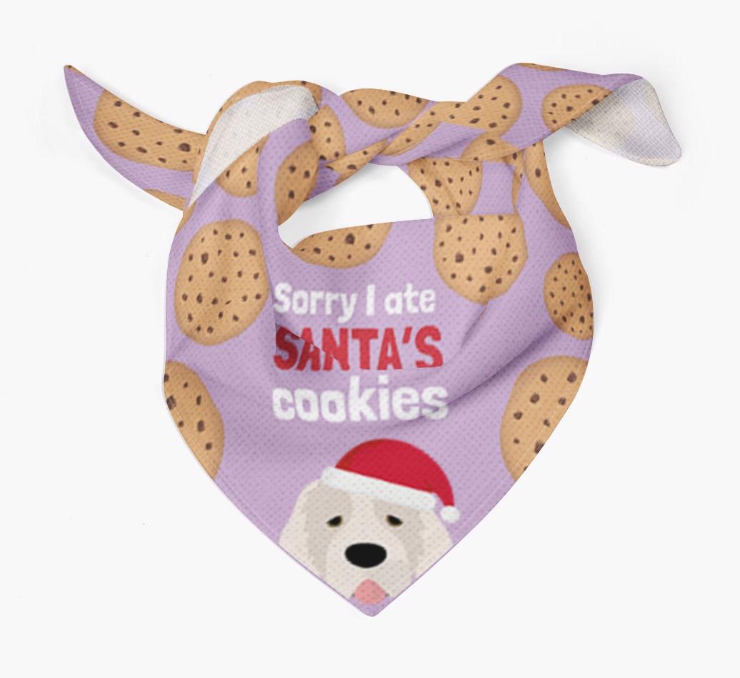 I Ate Santa's Cookies : Personalized {breedFullName} Christmas Bandana