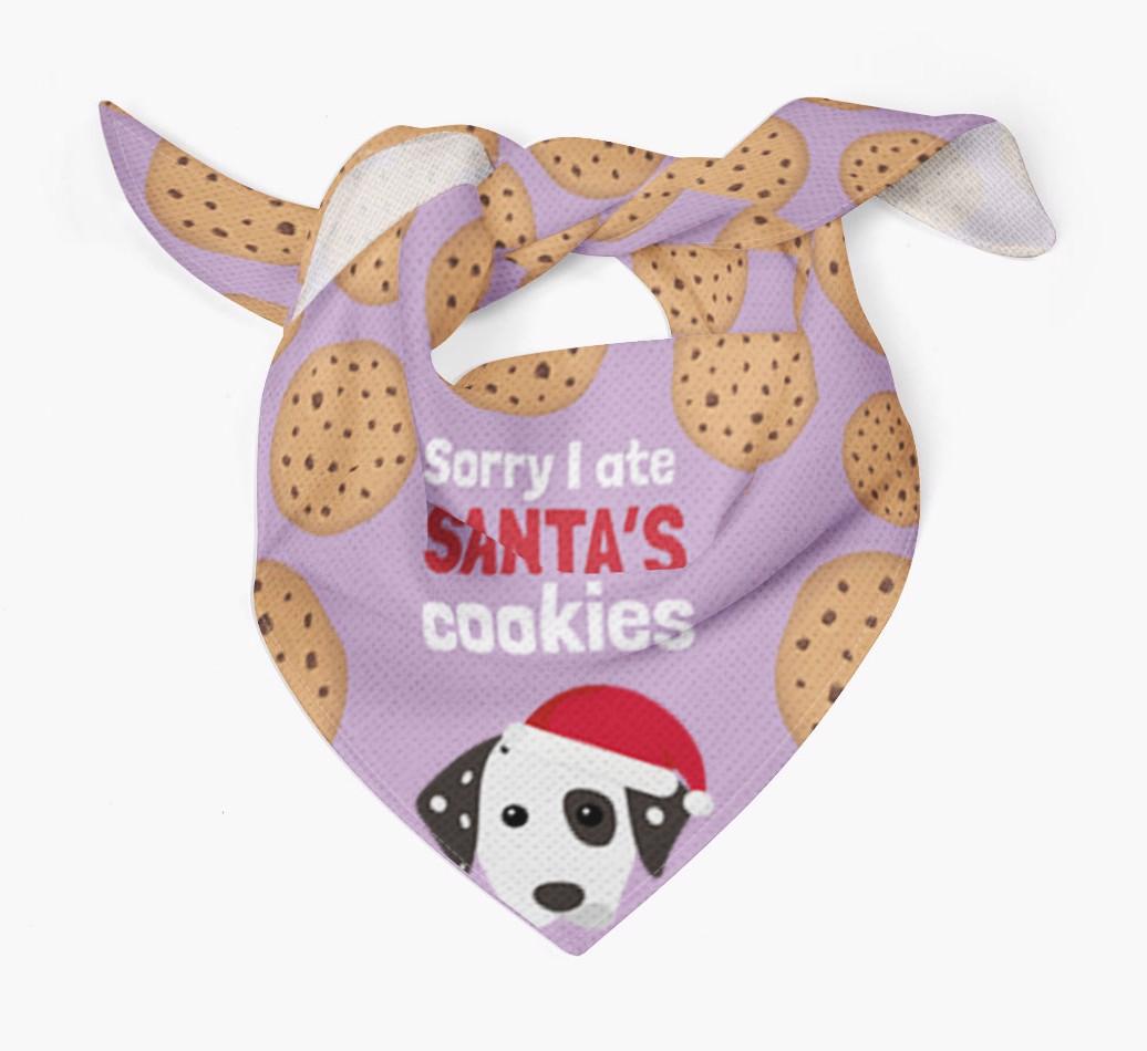 I Ate Santa's Cookies : Personalized {breedFullName} Christmas Bandana