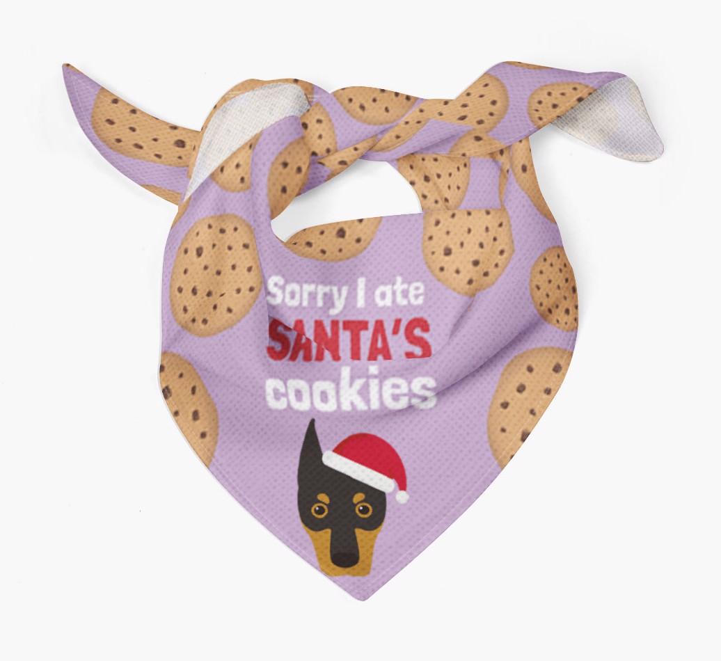 I Ate Santa's Cookies : Personalized {breedFullName} Christmas Bandana