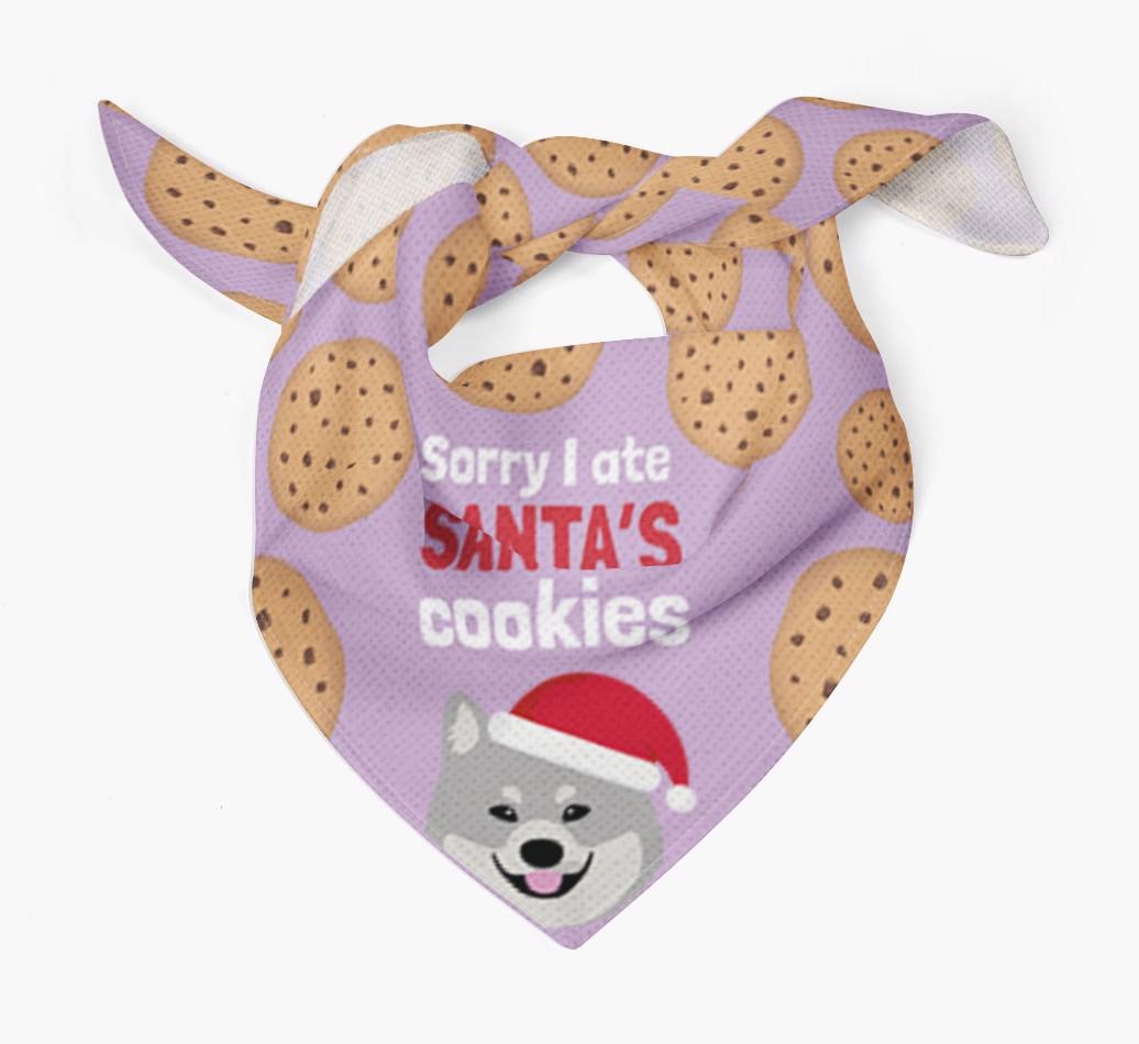 I Ate Santa's Cookies : Personalized {breedFullName} Christmas Bandana