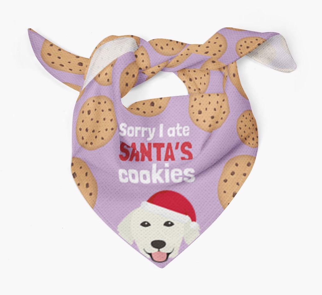 I Ate Santa's Cookies : Personalised {breedFullName} Christmas Bandana