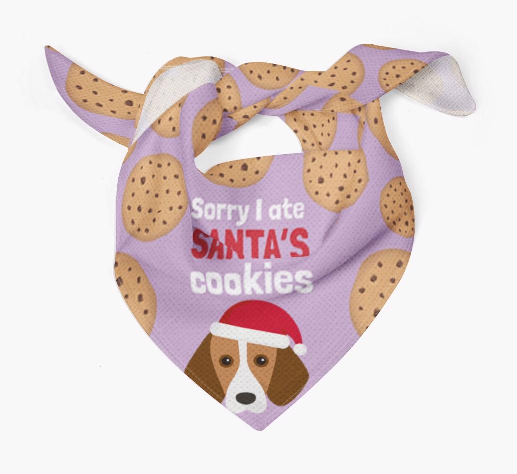 I Ate Santa's Cookies : Personalized {breedFullName} Christmas Bandana