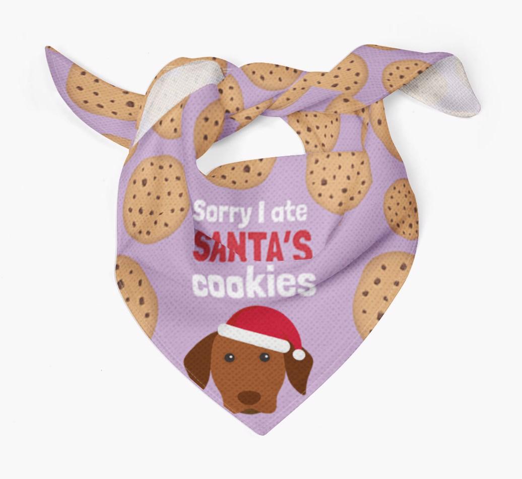 I Ate Santa's Cookies : Personalized {breedFullName} Christmas Bandana