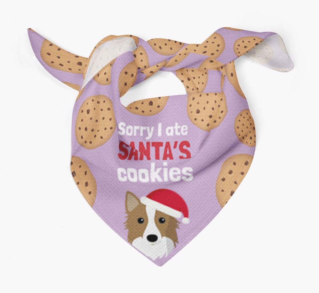 I Ate Santa's Cookies : Personalized {breedFullName} Christmas Bandana