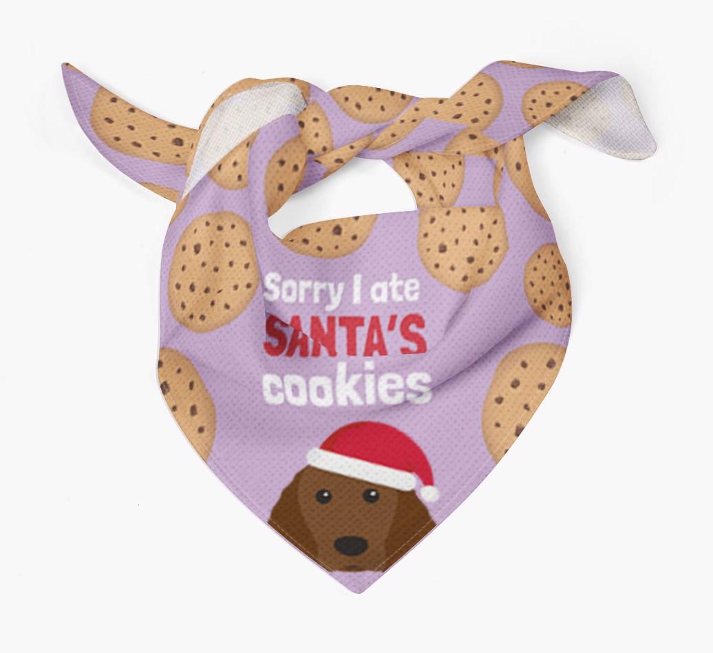 I Ate Santa's Cookies : Personalized {breedFullName} Christmas Bandana