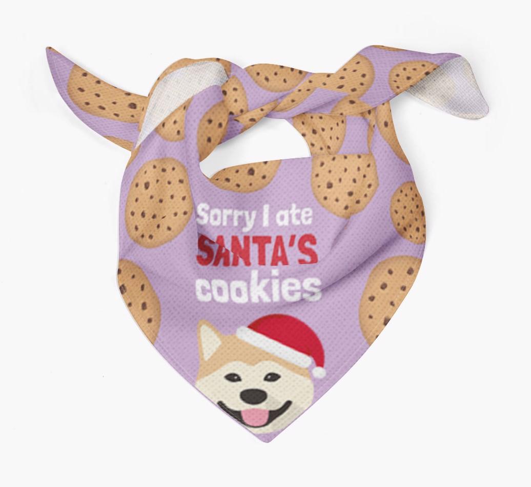 I Ate Santa's Cookies : Personalized {breedFullName} Christmas Bandana
