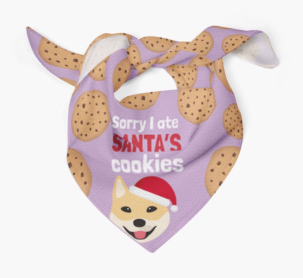 I Ate Santa's Cookies : Personalized {breedFullName} Christmas Bandana