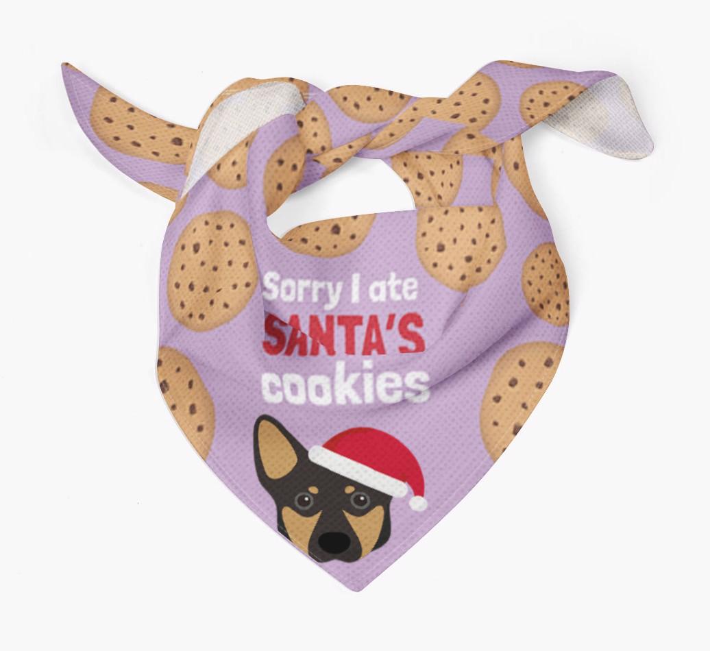 I Ate Santa's Cookies : Personalized {breedFullName} Christmas Bandana