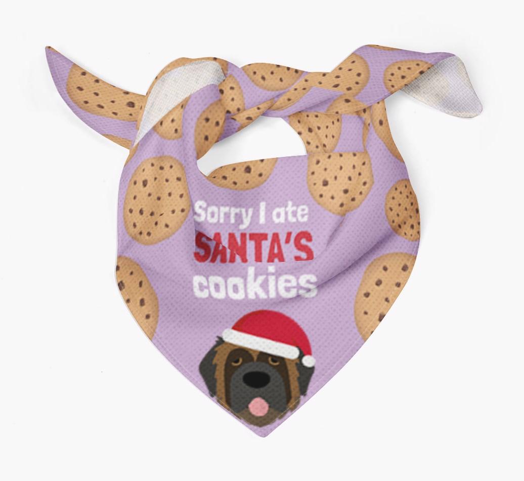 I Ate Santa's Cookies : Personalized {breedFullName} Christmas Bandana